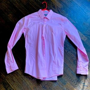 1mx express mens pink dress shirt extra slim fit